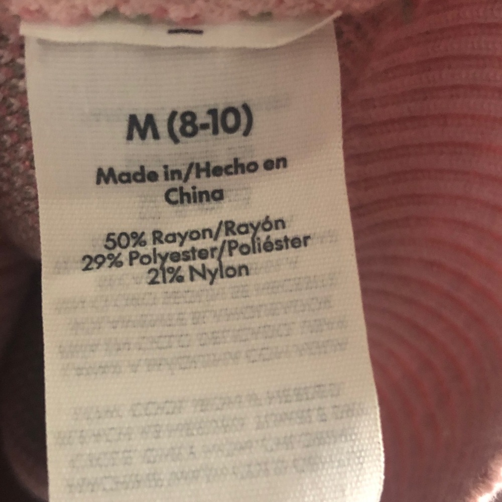 No Boundaries Rose Design Sweater - Pink and Green.  Size Medium. - Picture 4 of 5